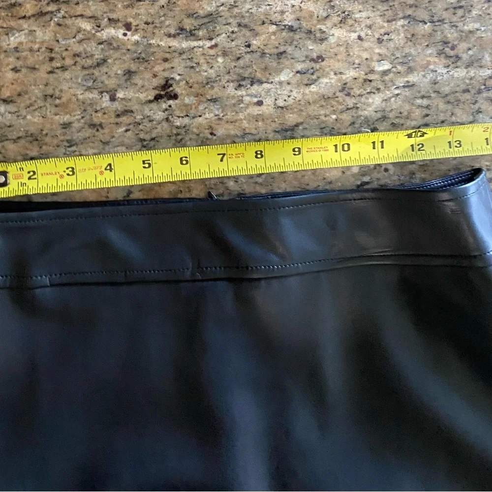 Loft Faux Leather Black Skirt - Picture 9 of 10